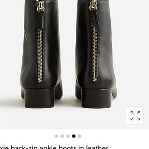 J Crew Roxie Zip Black Ankle Boots